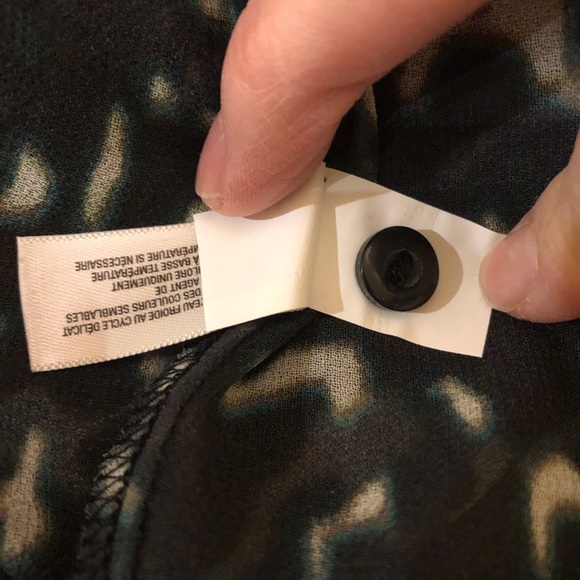 GAP SHEER CAMOUFLAGE PRINT BLOUSE - Picture 11 of 13